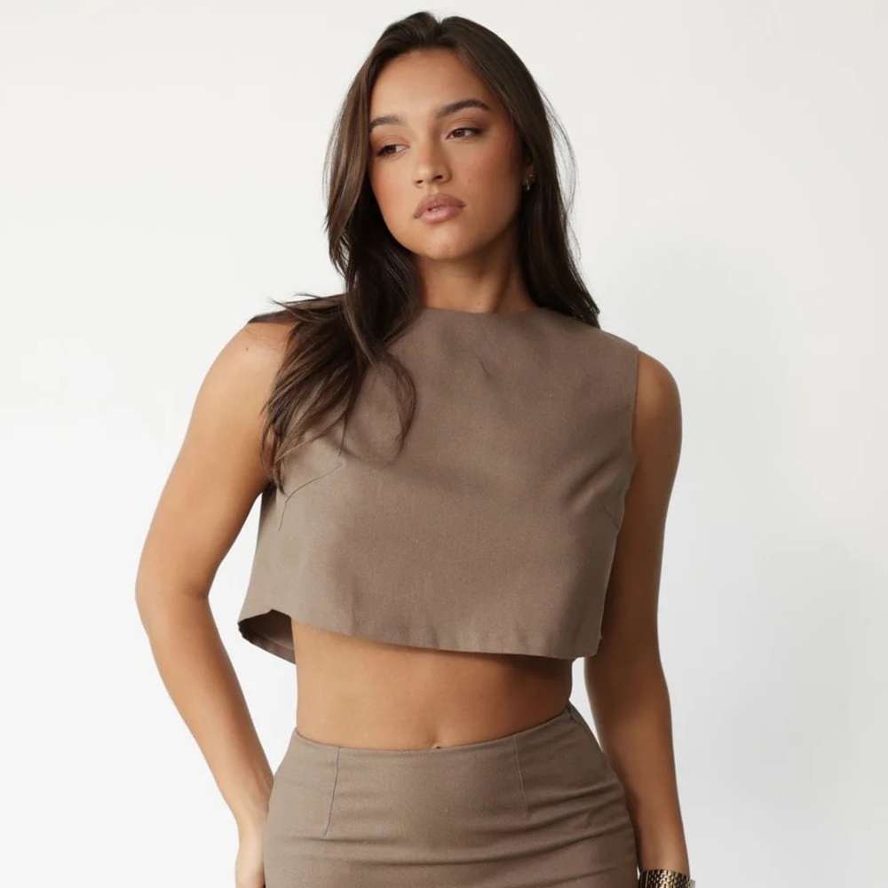 Linen top - Charcoal Clothing
